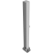 Barrier post 70 x 70 mm | foldable | with profile cylinder lock | and triangular lock | to be fixed by plugswith base plate 100 x 150 mm | hot-dip galvanized | without eyelet